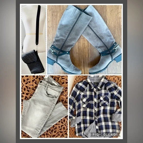 Fall Style Trends Labels For Less Frame Rails Studded Rocker Biker Style - Picture 3 of 3